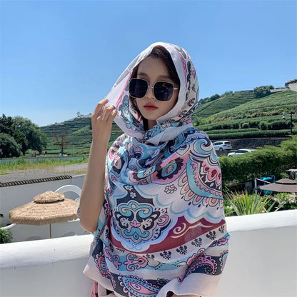 90x180cm 9 Styles Print Bohemian Sarong Wrap Long Scarf