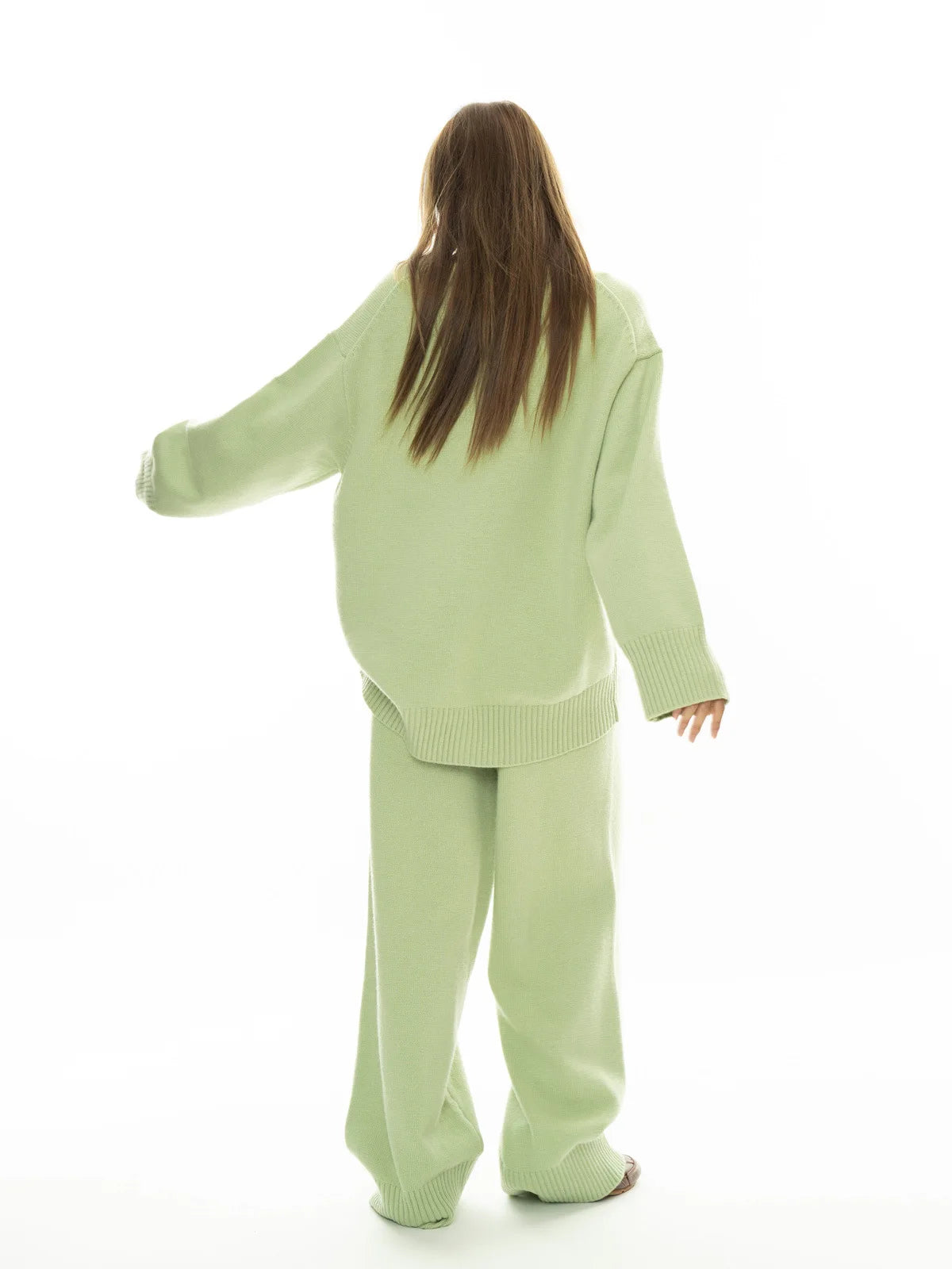 Sweater Suits, High Quality, 50% Wool Pullover With Knitted Pants