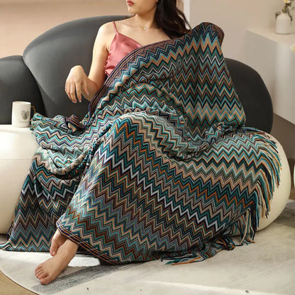 Boho Blankets with Aztec Baja Blanket Designs, Ethnic Sofa Cover