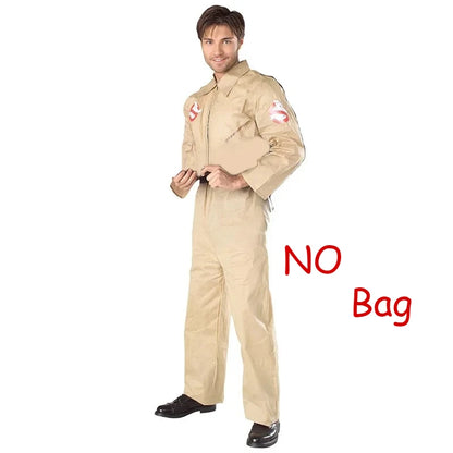 Ghostbusters Costumes Themed Cosplay Jumpsuit with Bag, Ideal Children and Adult Full Set Costumes