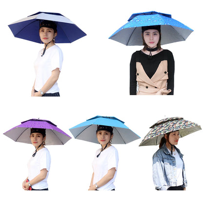 Portable Rain/UV Blocker for ballgames, fishing, and rain. Umbrella Hat