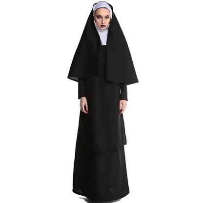 Halloween Nun Costume Adult Sizes M-XL