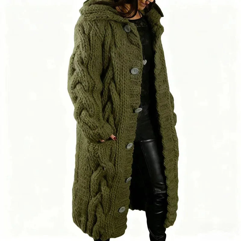 15 Colors, Oversized S-5XL Women Loose Knitted Sweaters, Thick Long Sleeve, Pocket, Buttons