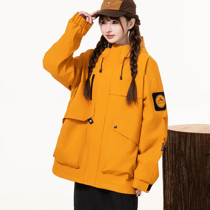Lightweight, Wind and Waterproof Hooded Jacket. Velcro Banded Sleeves, 9 Colors