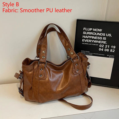 Soft Interior Compartment Shoulder Bag With Zipper Handbags in 3 colors