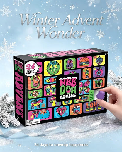 Christmas Advent Calendar 24 Pcs Unique Cute Squishies Mystery Surprise Gifts Begin on Dec 1st and Run Through Dec 24th. Choice of 7 Boxes