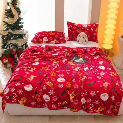 Christmas Flannel Throw Blanket in Various Sizes and Prints