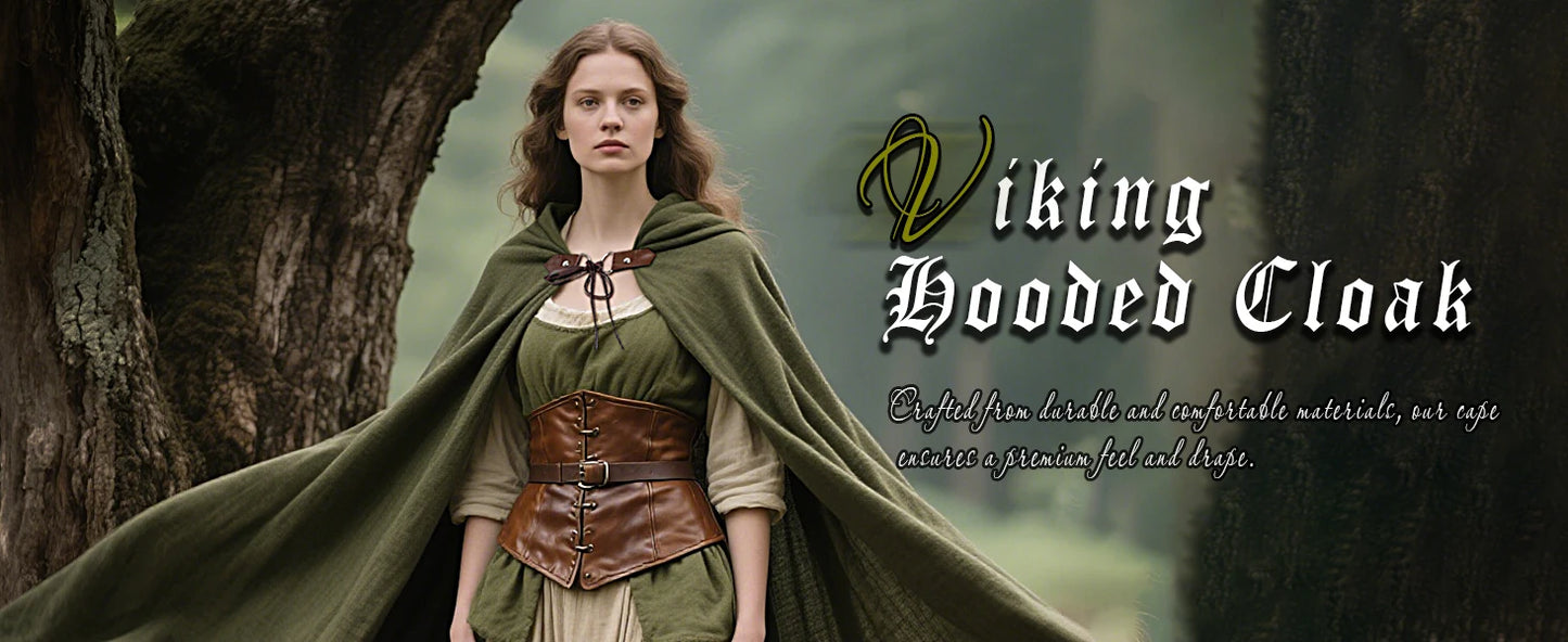 Medieval Hooded Linen Cloak, Renaissance Cape With Hood - Cloak Only in Various Colors