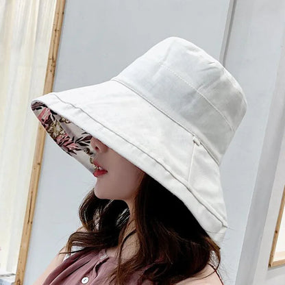 Reversible Bucket Hats, Several colors and designs, Large Brim for UV Sun Protection