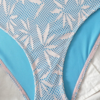 Bohemian Style One-Piece Swimsuit Backless Adjustable Spaghetti Strap Design
