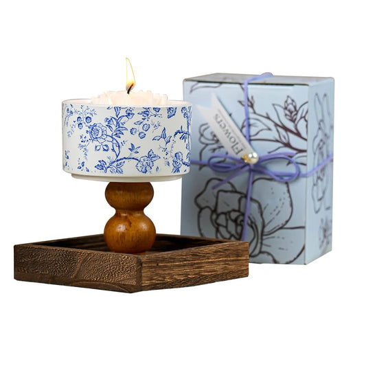 Scented Candles in Jars with Wooden Wick Decorative Aromatic Candles