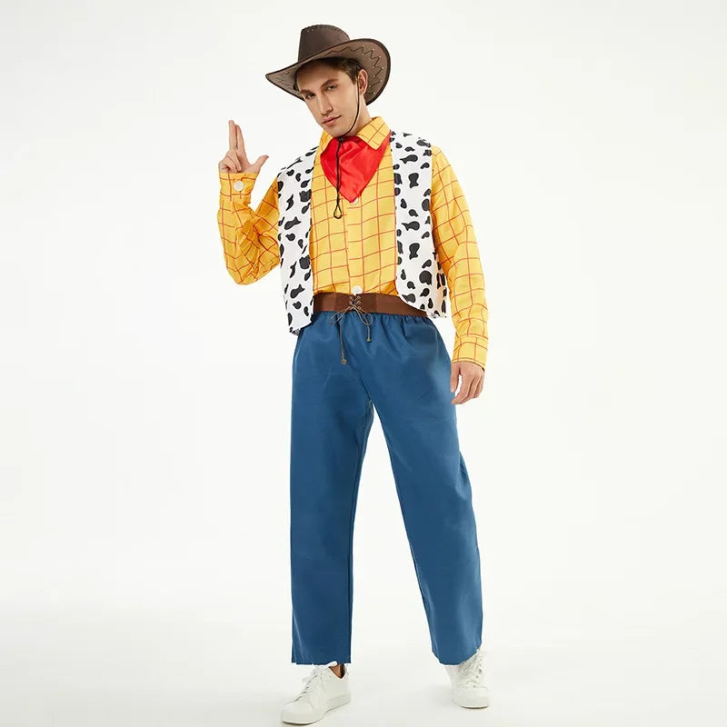 Halloween Woody Costume Matching Couple Cosplay Woody the Sheriff and Girl Friend