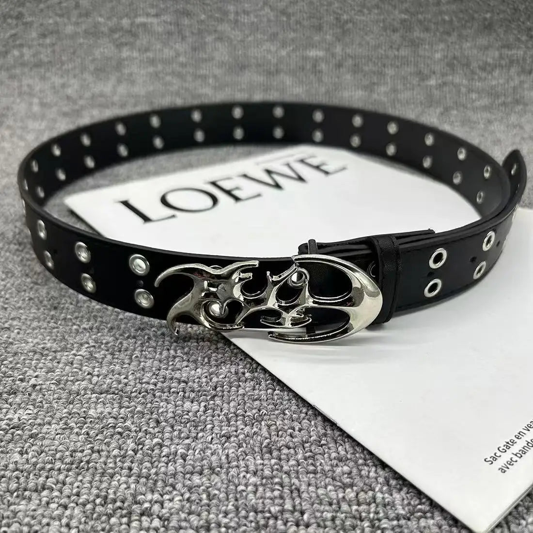 Plus sizes up to 51 Inches Riveted PU Leather Punk Belt For Men and Women