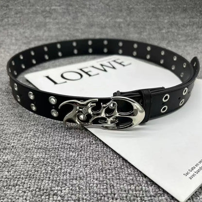 Plus sizes up to 51 Inches Riveted PU Leather Punk Belt For Men and Women