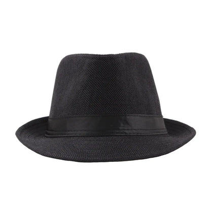 Wide Brim Solid Color Fedoras Casual Jazz Hat