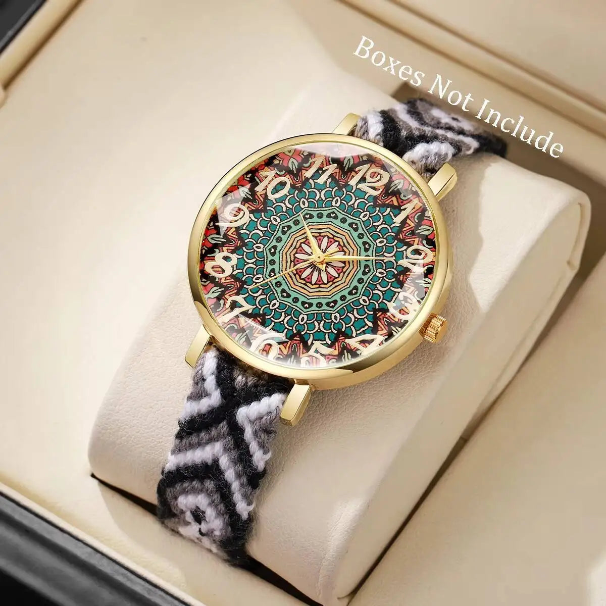 Vintage Woven Strap Ladies Quartz Wristwatch （Without Box）