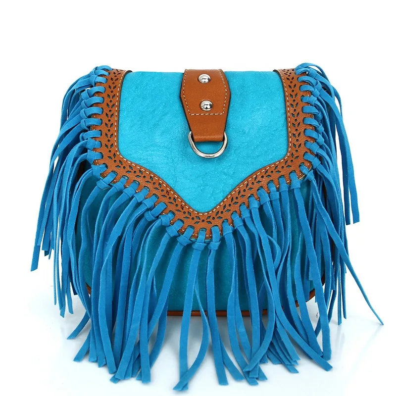 Bohemian tassel crossbody bag in several colors