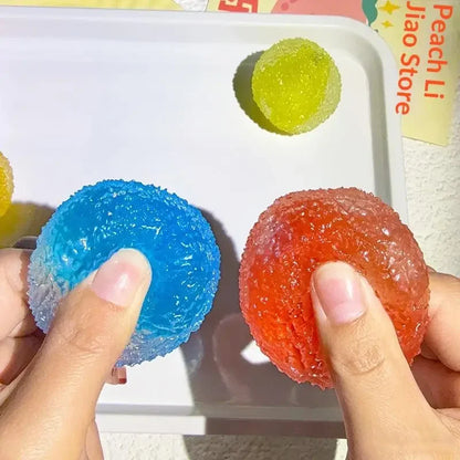 Sensory Slushie Squeeze Ball 1PC Reusable Crunchy Crackling Toy for Stress Relief