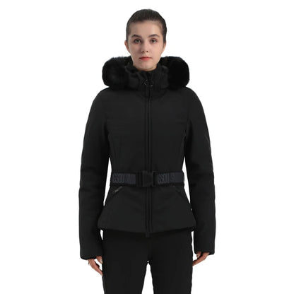 Warm Windproof Hooded Ski Jacket in 8 colors, including Black and White Houndstooth. Ski Pants Sold Separately