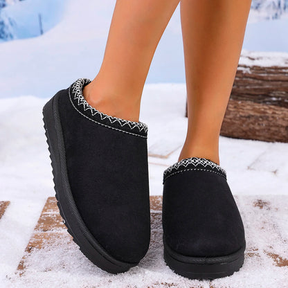 Warm, Thick Cashmere Soles Without Heels, Half Slipper Sizes 9 to 11
