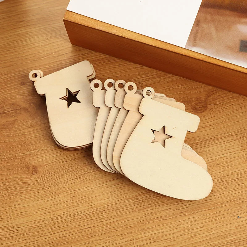DIY Wooden Christmas Ornaments to Paint, Blank Wood Cutouts