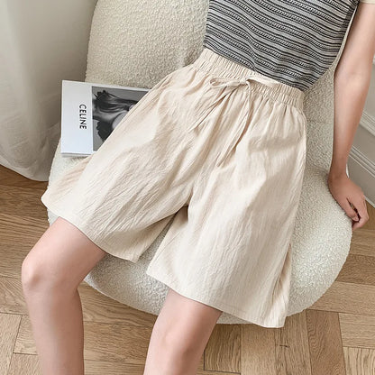 Sizes to 3XL Casual Linen Shorts High Waisted with elastic waistband and pockets Variety of colors