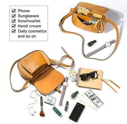 Boho Crossbody Bags, Saddle Shoulder Purse, Faux Leather Strap. In 7 Colors