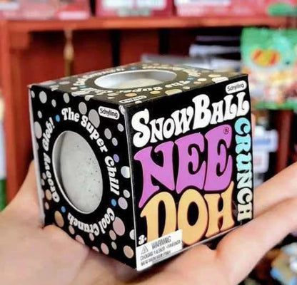 Needoh Snow Ball Crunch Squishy Fidget, Sensory Toy, Anxiety Relief Stress Ball