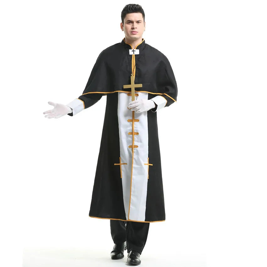 Medieval Cosplay Priest and Sexy Nun  Costume
