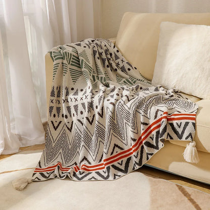Boho Blankets with Aztec Baja Blanket Designs, Ethnic Sofa Cover