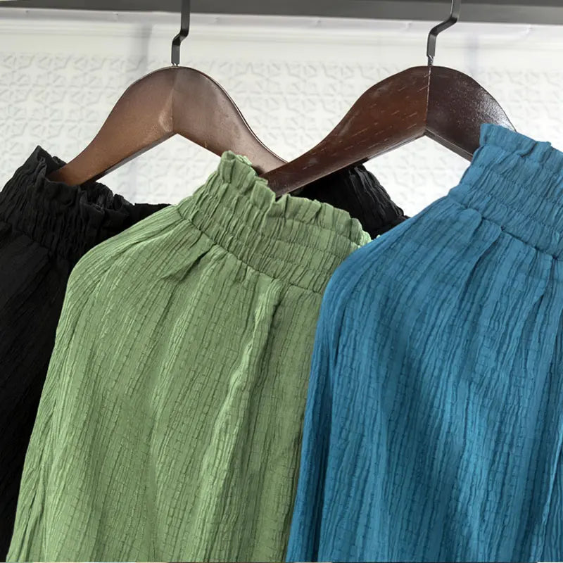 Bohemian Midi Skirt, High Waisted, Solid Colors, Casual with Side Slit, 3 Colors