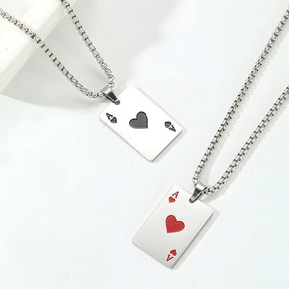 Stainless Steel Poker Card Ace of Spades and Ace of Hearts. Buy Separately or as a pair
