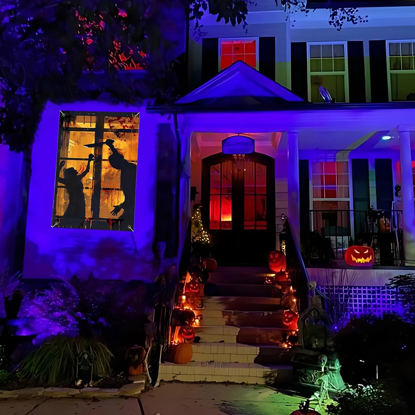 Fabric Halloween Window or Door Cover Decorations,