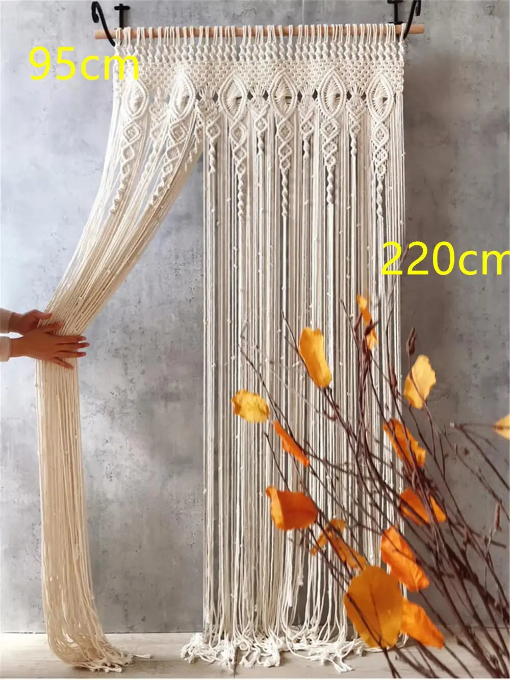 Hand-woven Macrame Cotton Tapestry Curtain, Wall Hanging Art Tapestry, Boho Decoration, Bohemian Wedding Backdrop Tapestry