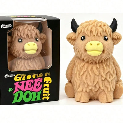 NeeDoh Scottish Highlander Cow Squishy