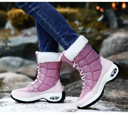 Thicken non-slip warm snow boots, large sizes, cold-resistant, high-top cotton lining