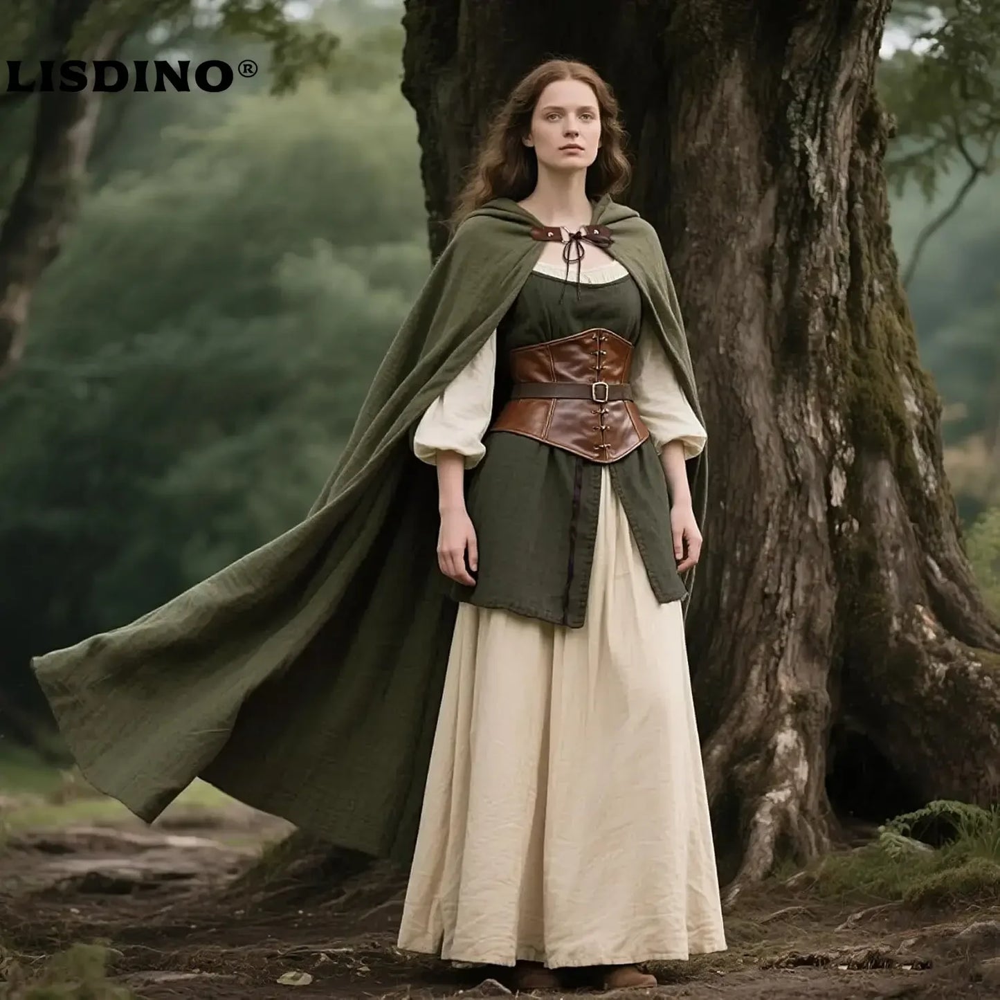 Medieval Hooded Linen Cloak, Renaissance Cape With Hood - Cloak Only in Various Colors