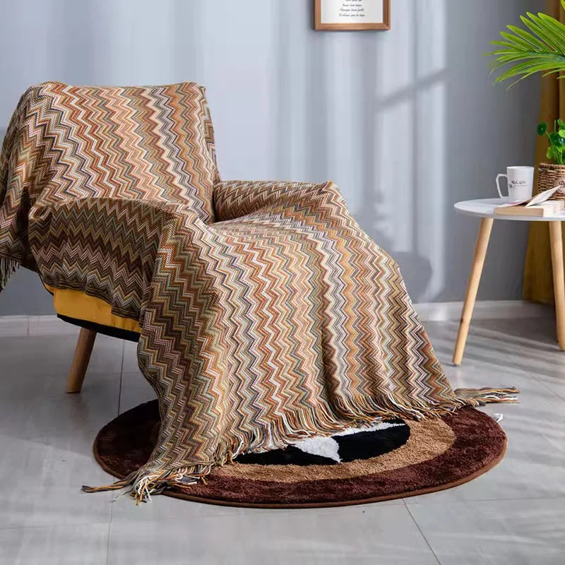 Boho Blankets with Aztec Baja Blanket Designs, Ethnic Sofa Cover