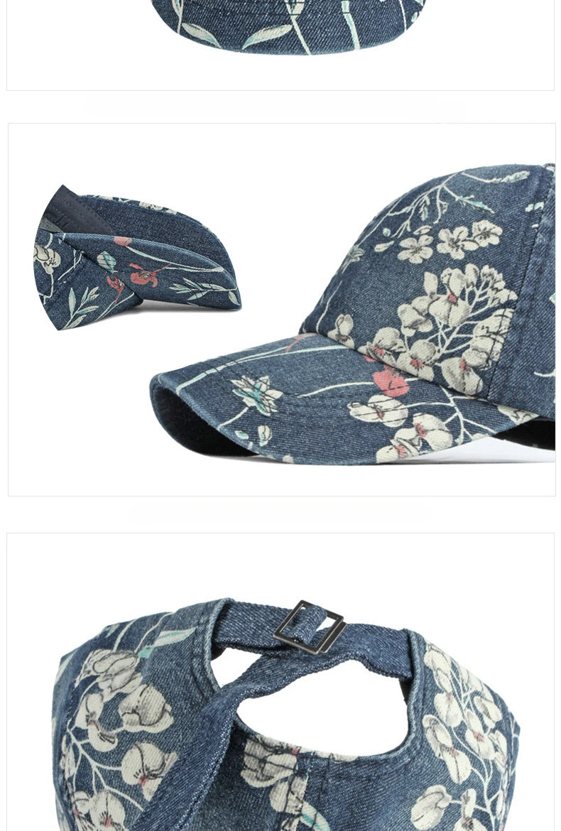 35 Designs of Boho Washed Denim Baseball Caps
