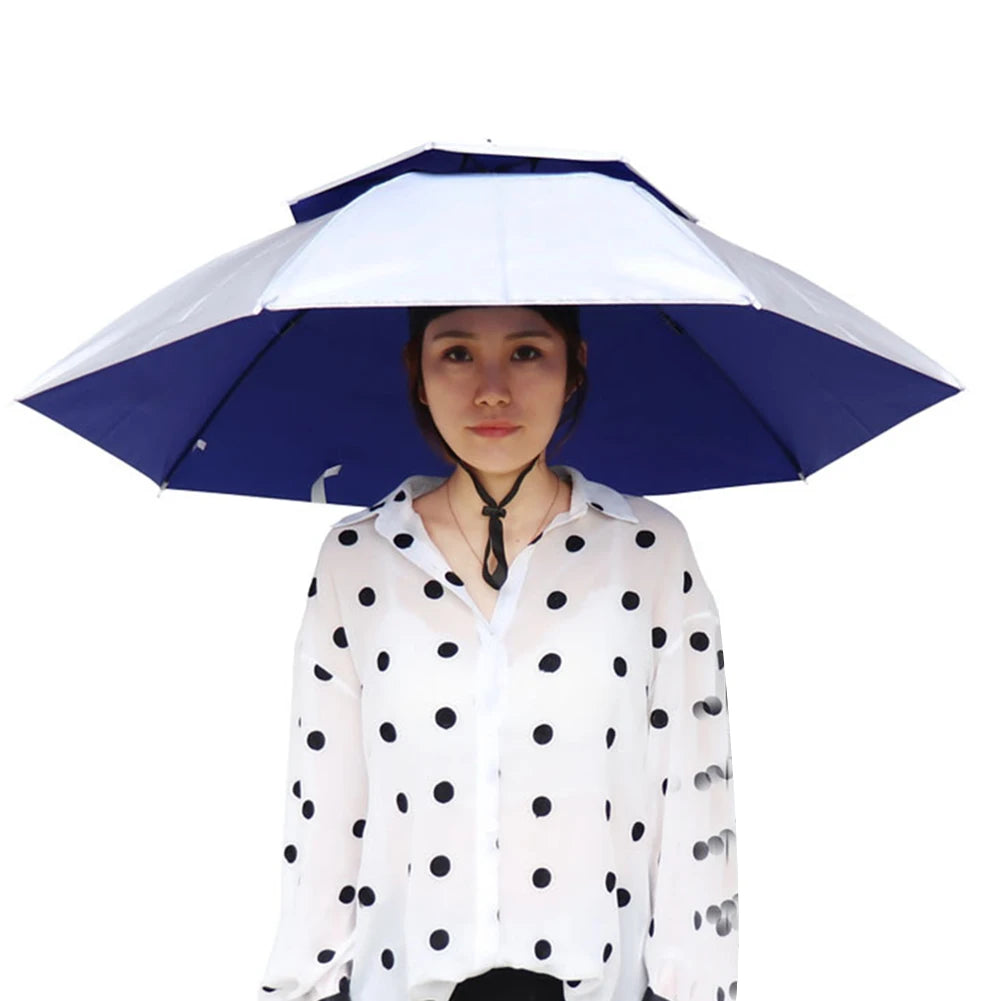 Portable Rain/UV Blocker for ballgames, fishing, and rain. Umbrella Hat