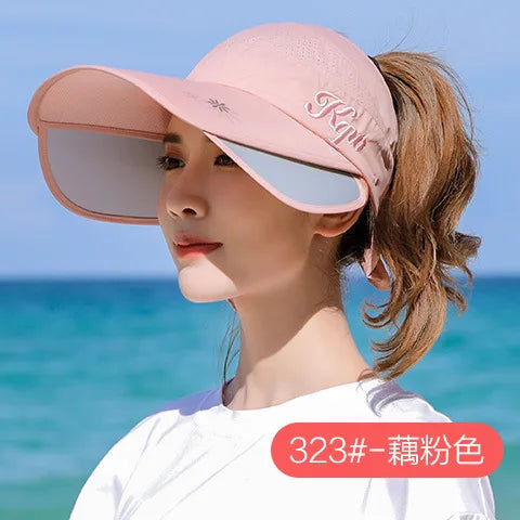 Large Brim Visor Caps with Retractable side plates