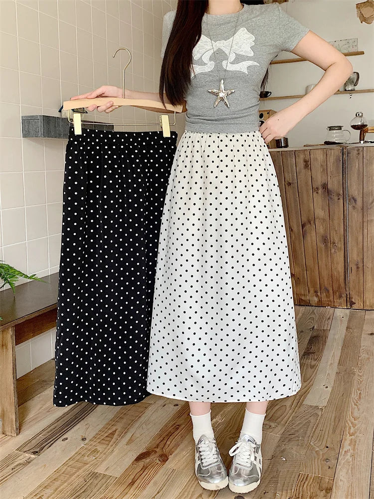 Sizes to 4XL, Elastic Waist, Midi Skirt