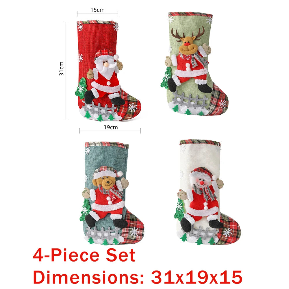 Christmas Hanging Canvas Stockings