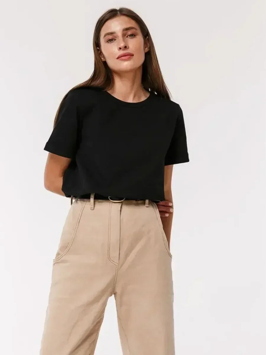 Sizes to 4XL 100% Cotton Women's T-shirt  Basic Short Sleeve Loose Tops Various colors