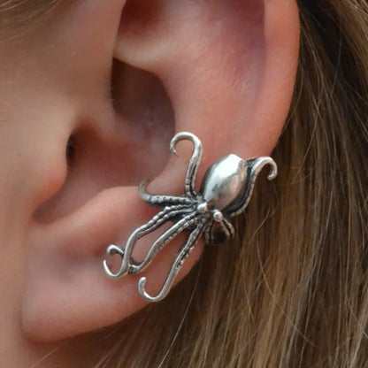 Vintage Earrings  of Zinc Alloy Octopus Earrings (Also flowers)