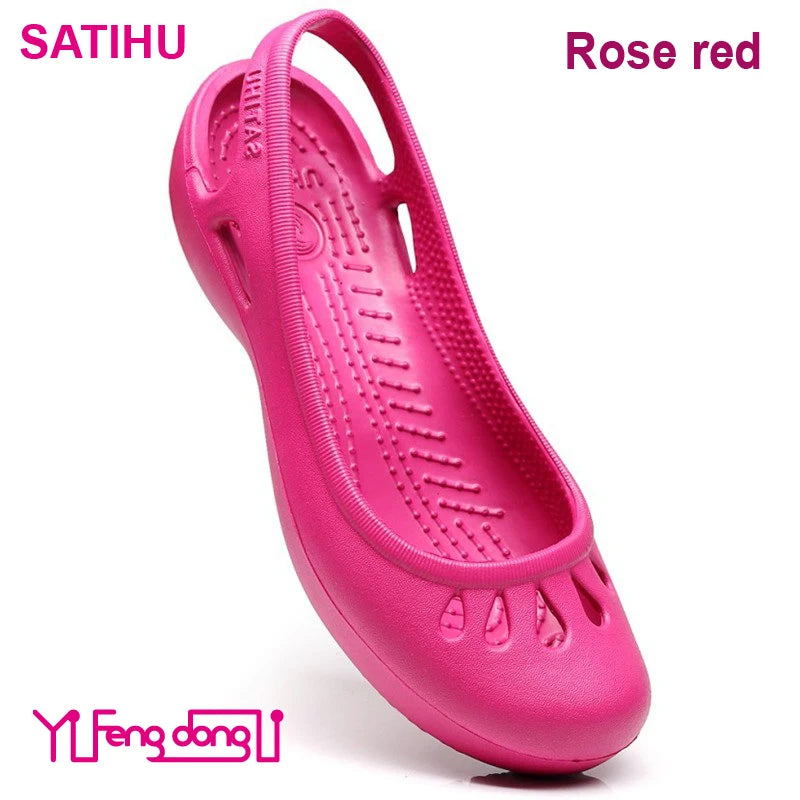 Lightweight Anti-Slip Hole Shoes,   Inspired Clogs For Women's Flat Bottom Sandals