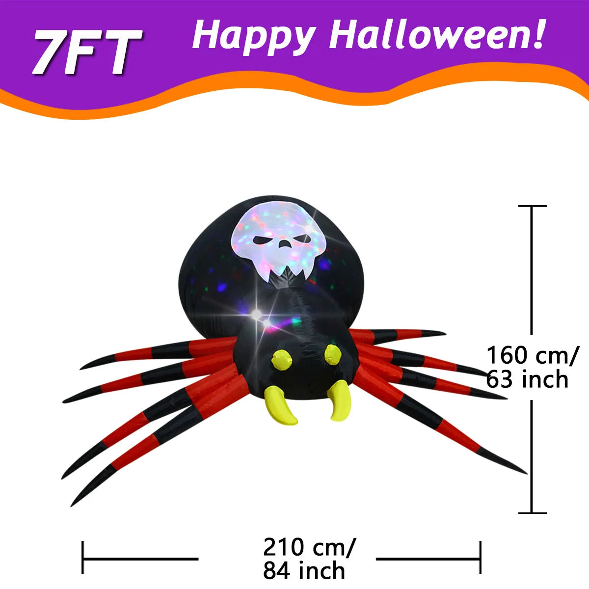 Choose from 9 Different Halloween Inflatables with Built-in LEDs.  Pumplins, Ghosts, and Ghouls