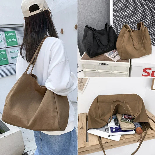 Casual Large Capacity Canvas Totes High Quality