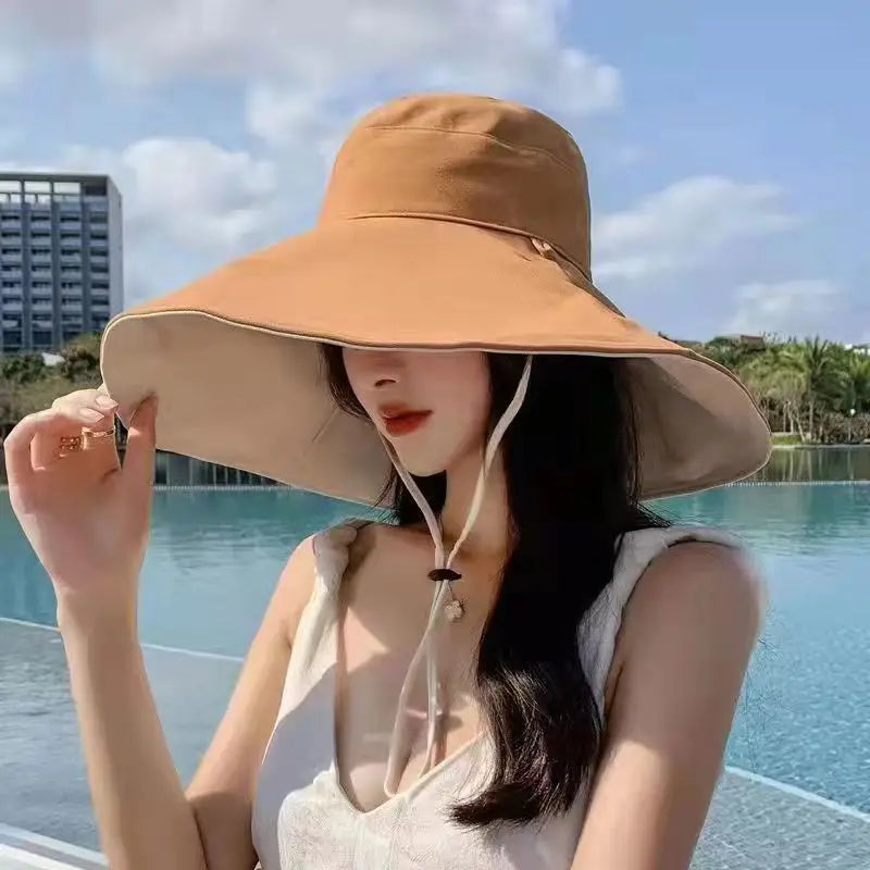 1Pc Doublesided Largebrim Hat Perfect Sun Protection  Versatile