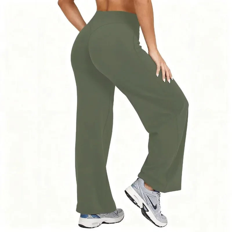 Sizes Up to 4XL Yoga Wide-leg Pants High Waist Stretchy Variety of Colors